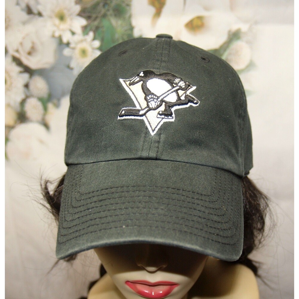 Vtg Pittsburgh Penguins NHL Hockey Twins Enterprise Fitted Hat Cap Size M Unisex